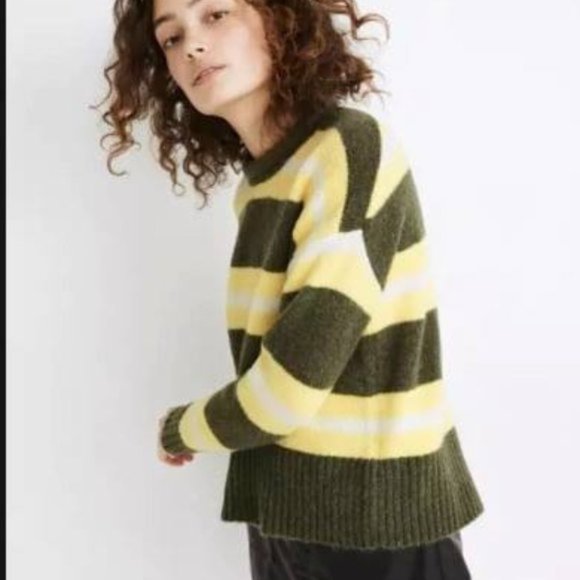 MADEWELL Striped Fulton Pullover Sweater; Size S. - Picture 7 of 7
